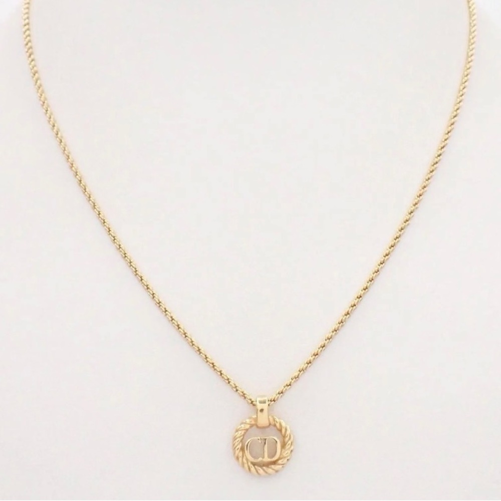 Dior Gold Pendant Necklace